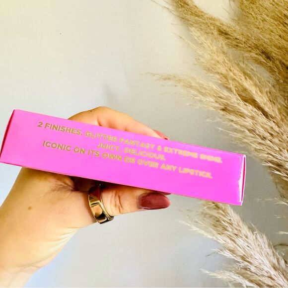 NEW JEFFREE STAR The Gloss Lip Color Shockwave Pink Bronze Light Tint Glitter - Picture 6 of 10